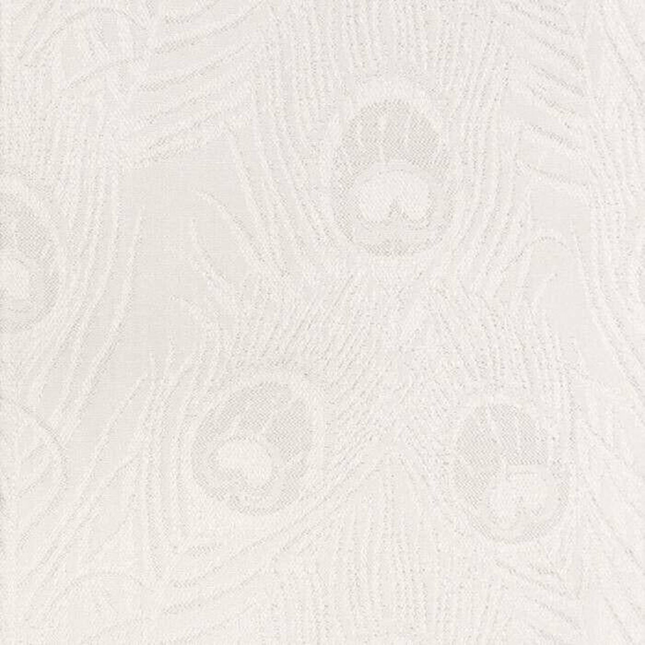 1 Yard White Peacock Feather Damask Jacquard Upholstery Drapery Fabric 100% Polyester Width 55 inches